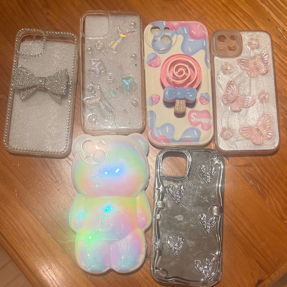 Glitter and Holographic Phone Case Set